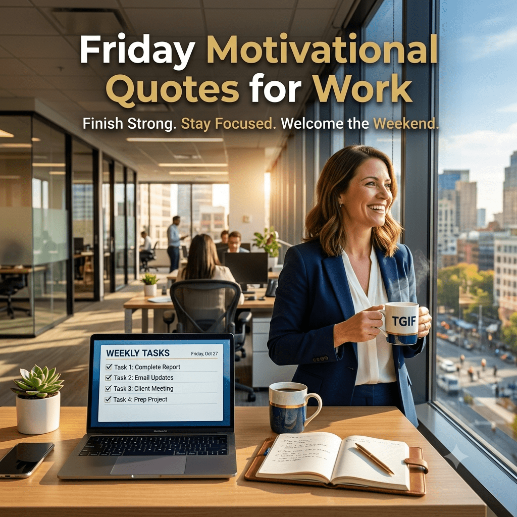 150+ Friday Motivational Quotes for Work to End the Week